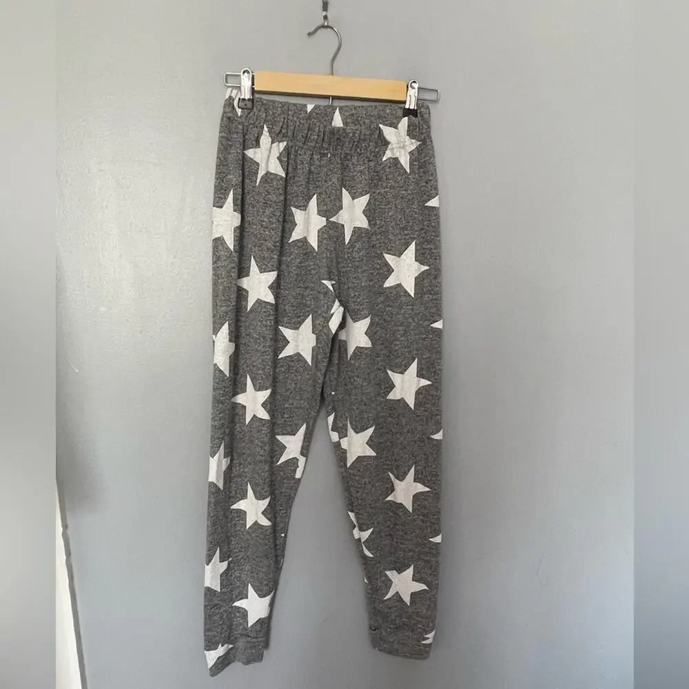 Pretty Little Thing grey white star pj pant joggers M - Picture 7 of 7